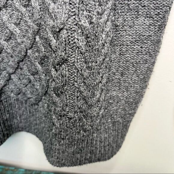 Joe Fresh Lambswool Grey Cable Knit Tunic Sweater Size M - Picture 5 of 7